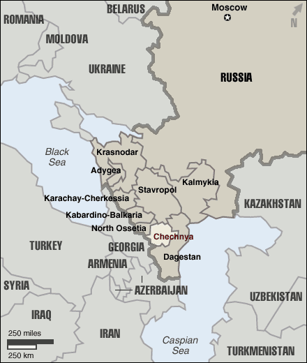 carte du Caucase